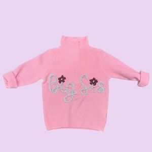 Big Sister Big Sis hand embroidered sweater for girl